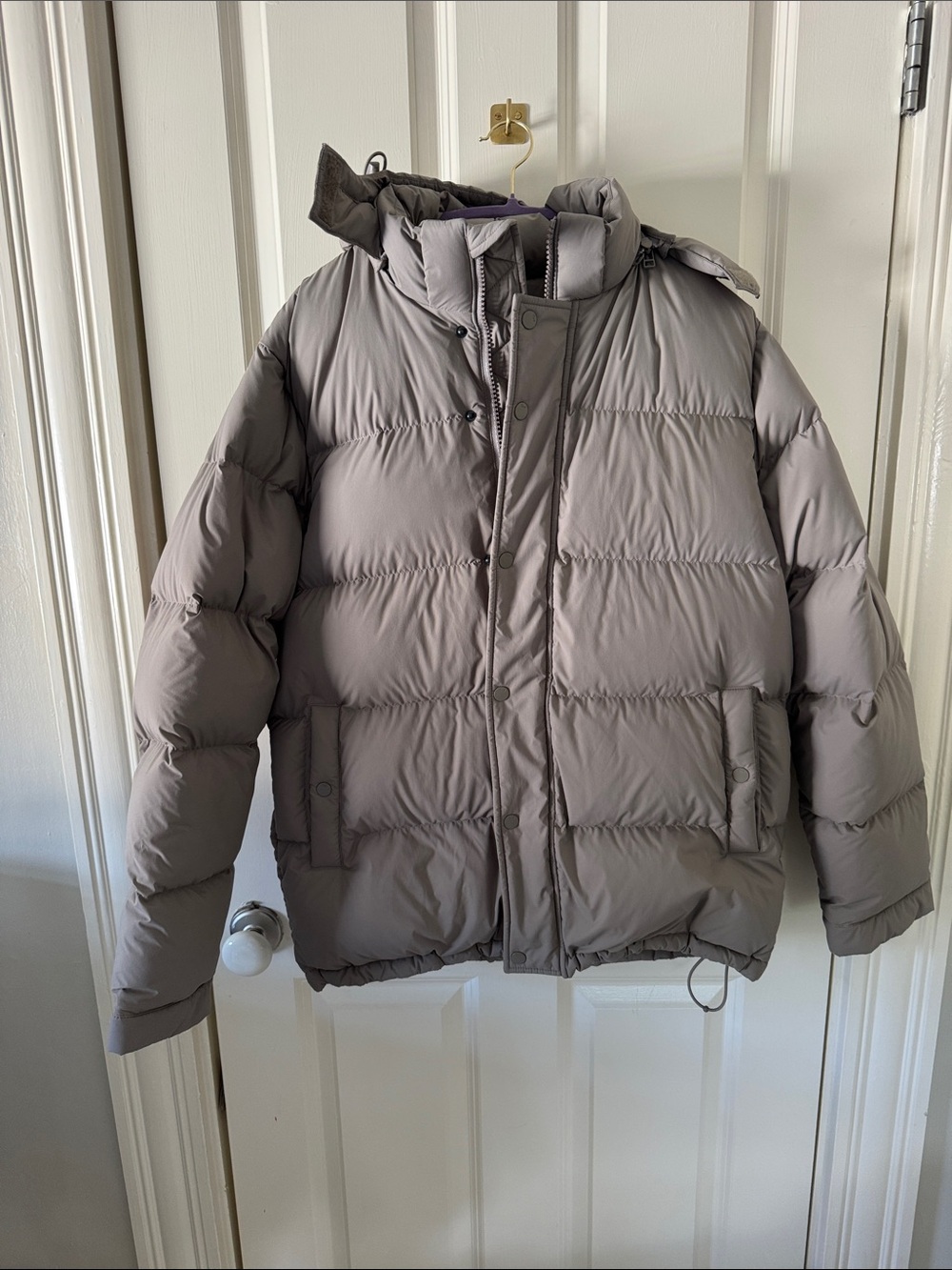 Men's dove grey SuperDry  Puffer Jacket - Insulated Winter Coat